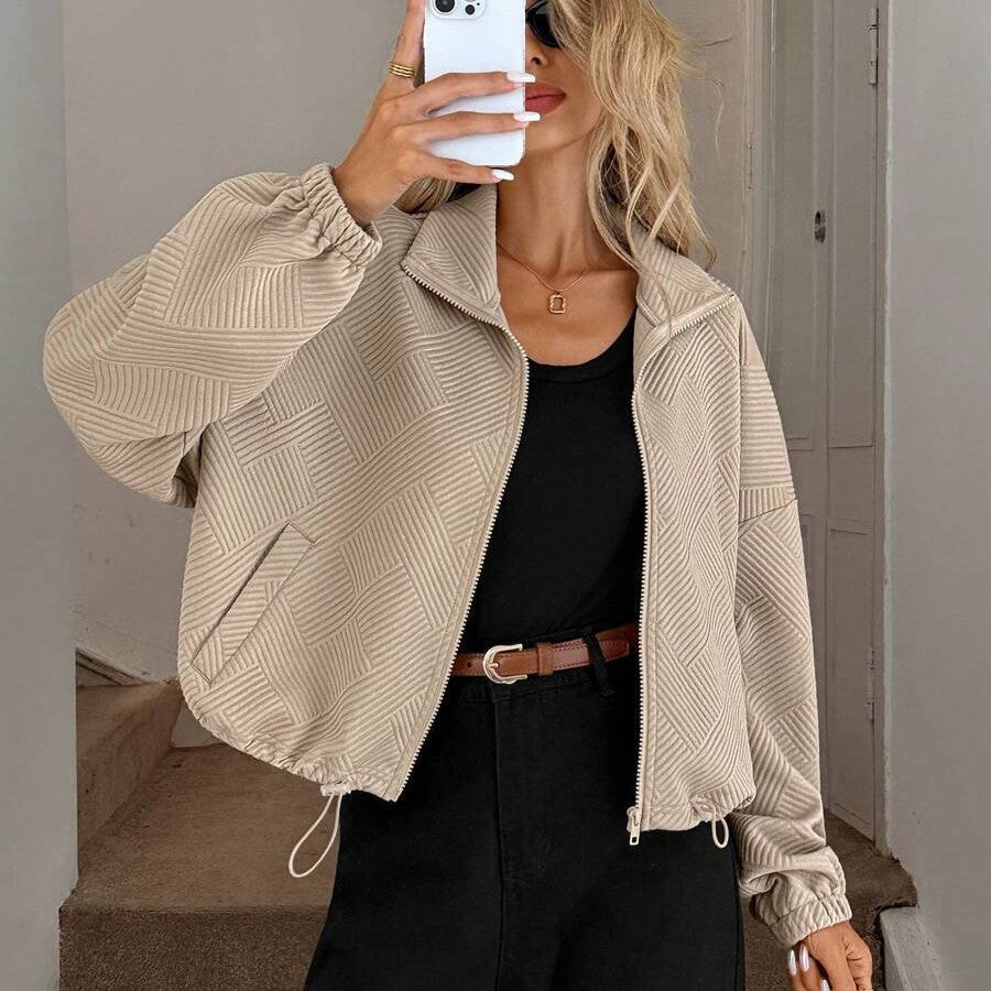 Chamarra Urbana Loose Fit con Cierre - Now & She - vista 6