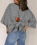 Blusa Rayas Back-Bow Moño Posterior - Now & She - vista 6