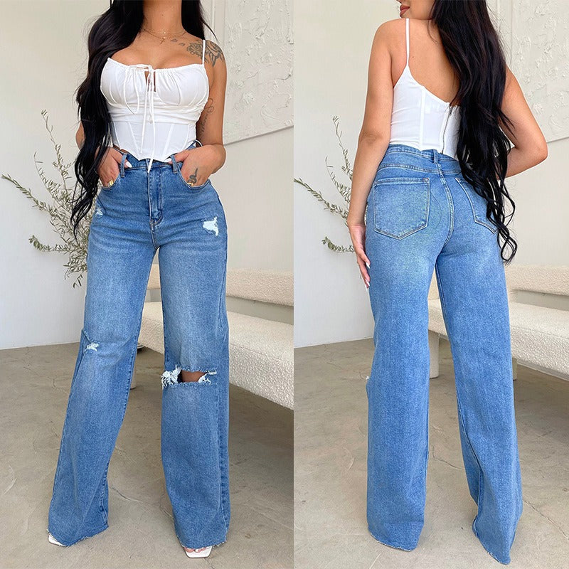 Jeans Wide Leg Mom Fit - Now & She - vista 6