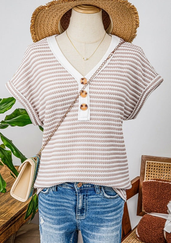 Blusa Casual Escote V con Botones - Now & She - vista 11