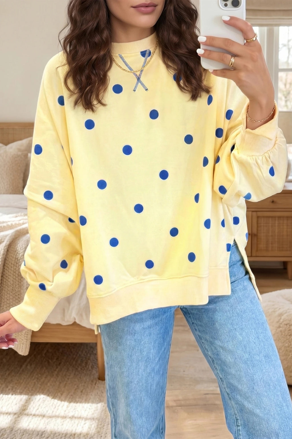 Sudadera Oversize Polka Dots - Now & She - vista 6