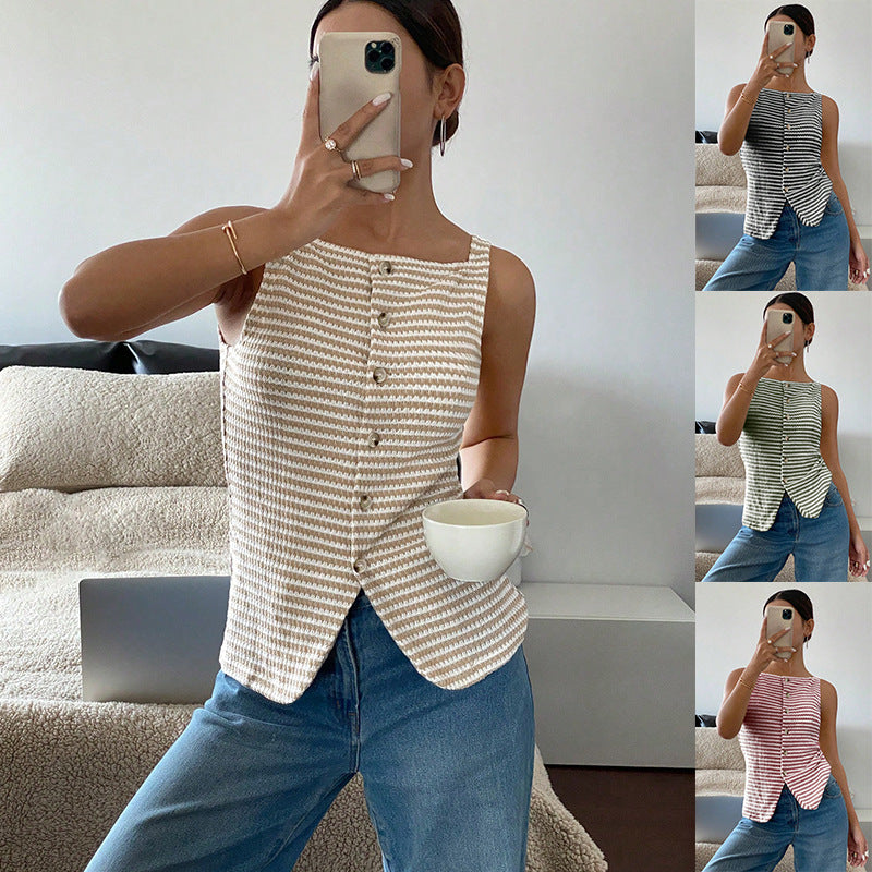 Top Camisero Botones Chic - Now & She - vista 1