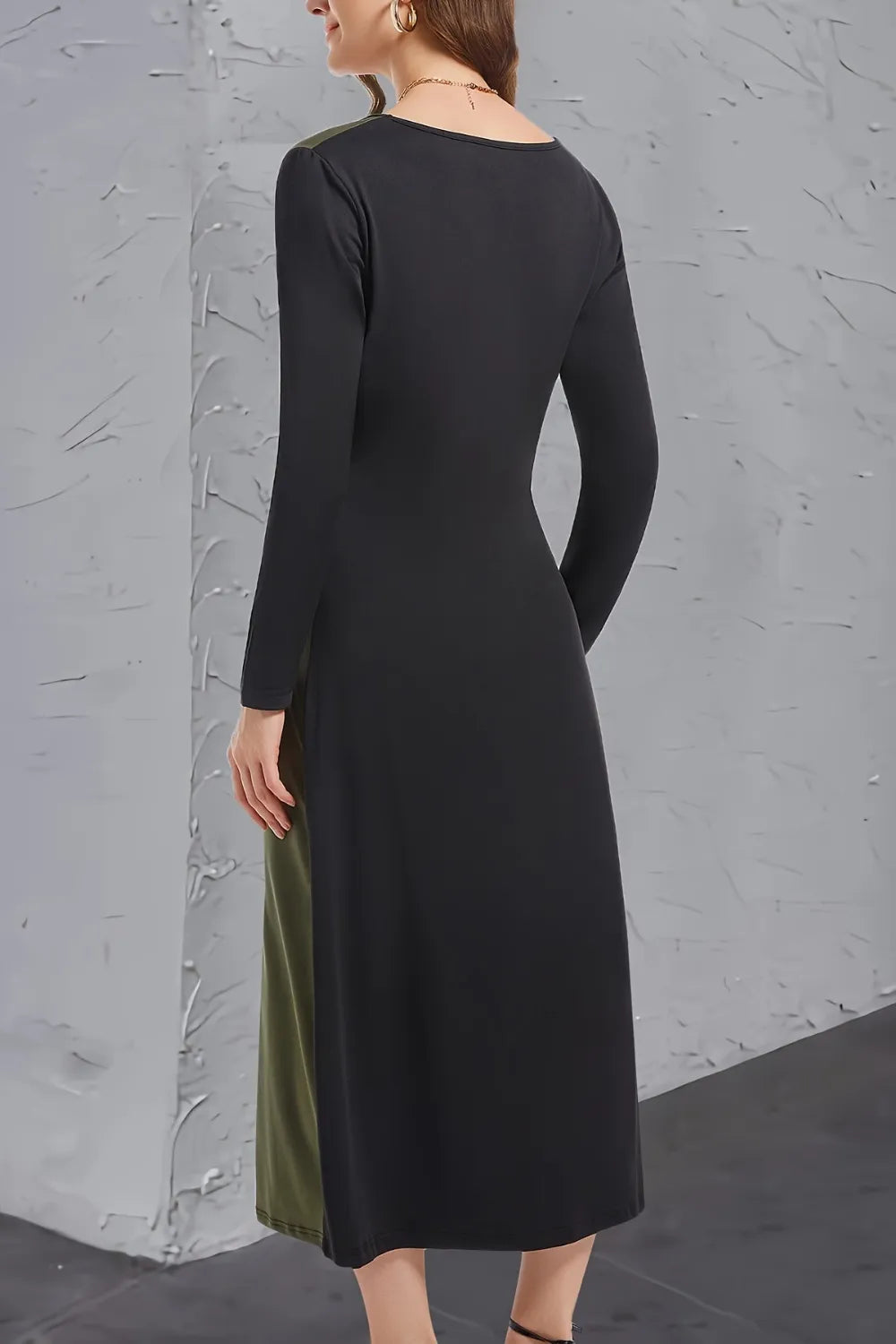 Vestido Midi Manga Larga Punto - Now & She - vista 5