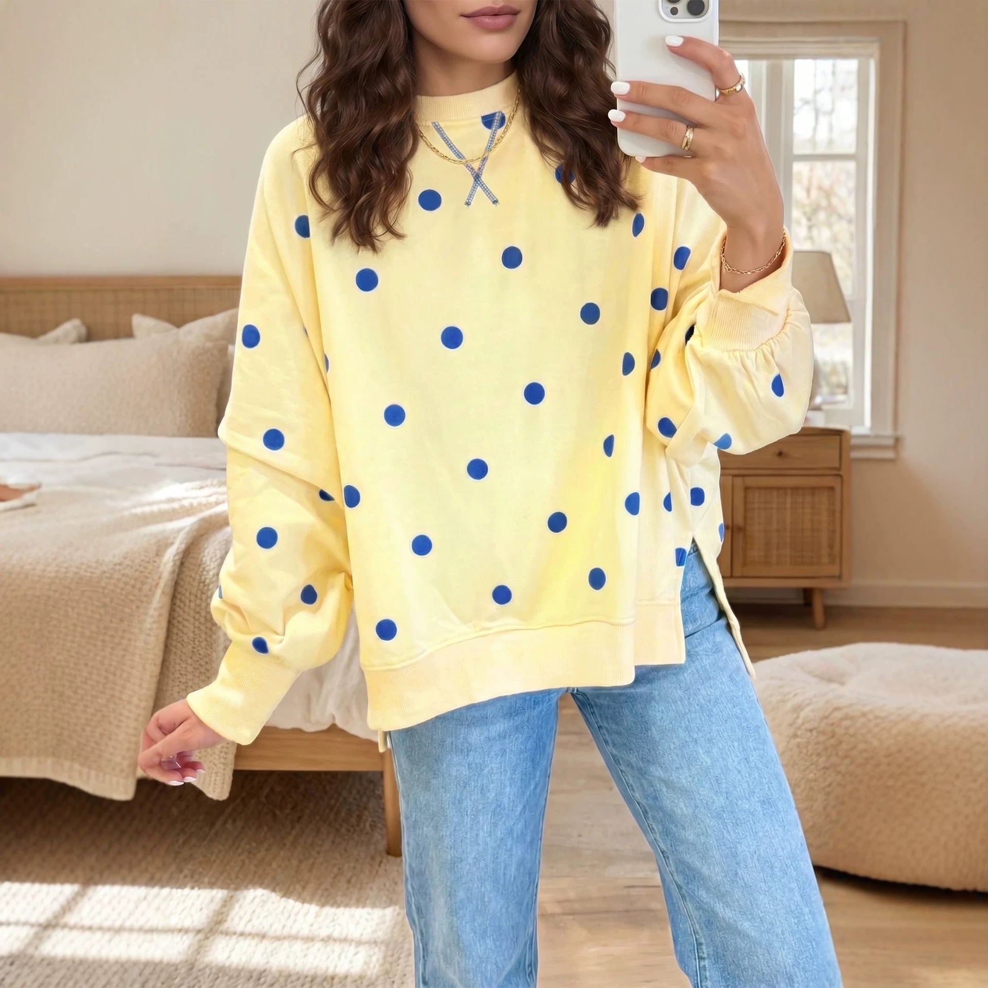 Sudadera Oversize Polka Dots - Now & She - vista 5